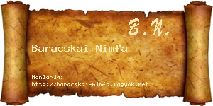 Baracskai Nimfa névjegykártya